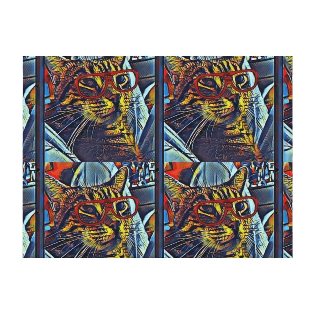 

Hipster Cat Throw Blanket Luxury Designer Luxury Brand blankets and throws Sleeping Bag Blankets