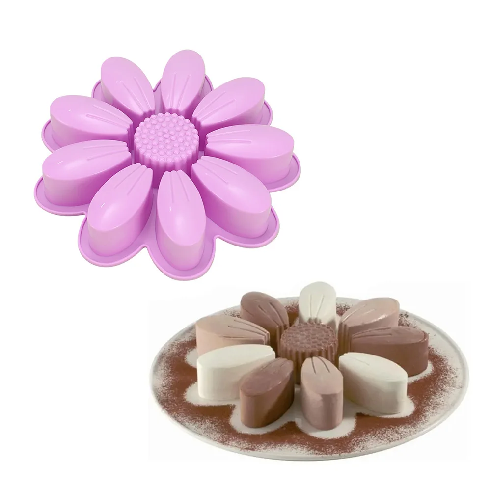 Daisy Wild Chrysanthemum Flower Shape Silicone Mold Sunflower Baking Mold Fondant Cake Decorating Tools Resin Mould