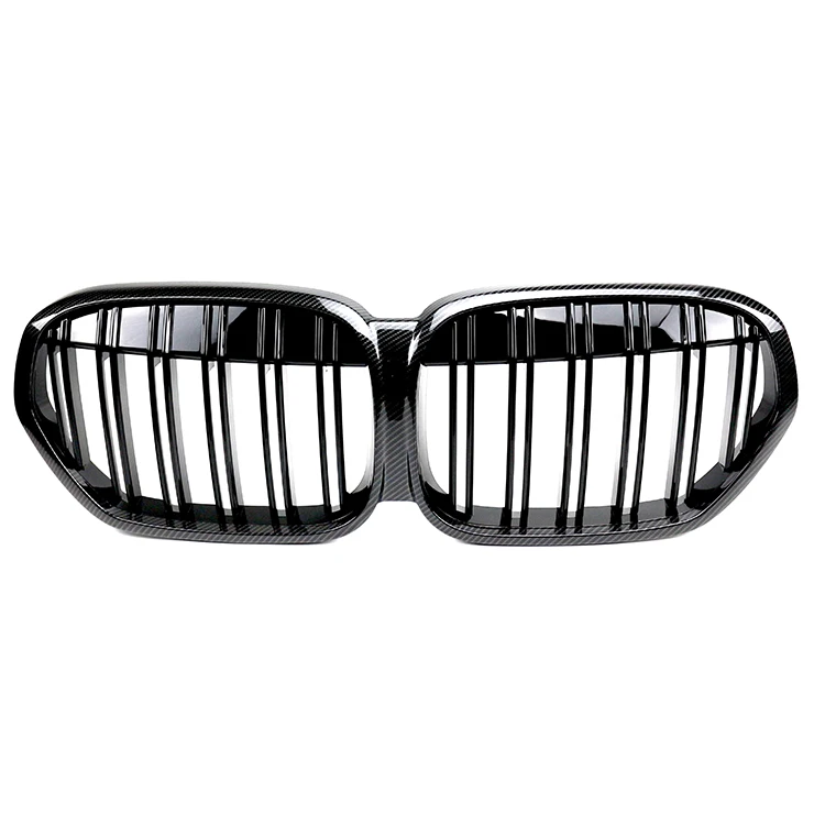 

New Product Automotive Car Front Grille Carbon Look Dual Slat Front Bumper Mesh Radiator Grille for Bmw X1 F49 2020-