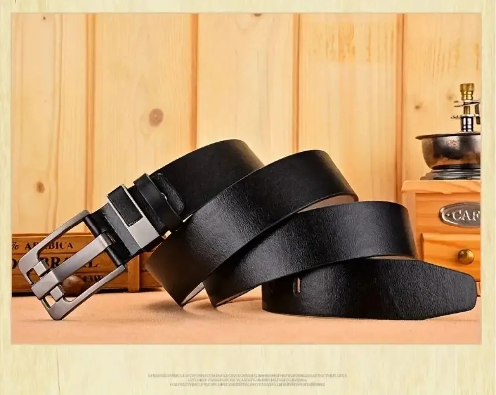 Echtes Leder Für männer Hohe Qualität Schnalle Jeans Rindsleder Casual Gürtel Business Cowboy Bund Männlichen Mode Designer 2024New – Detail 10