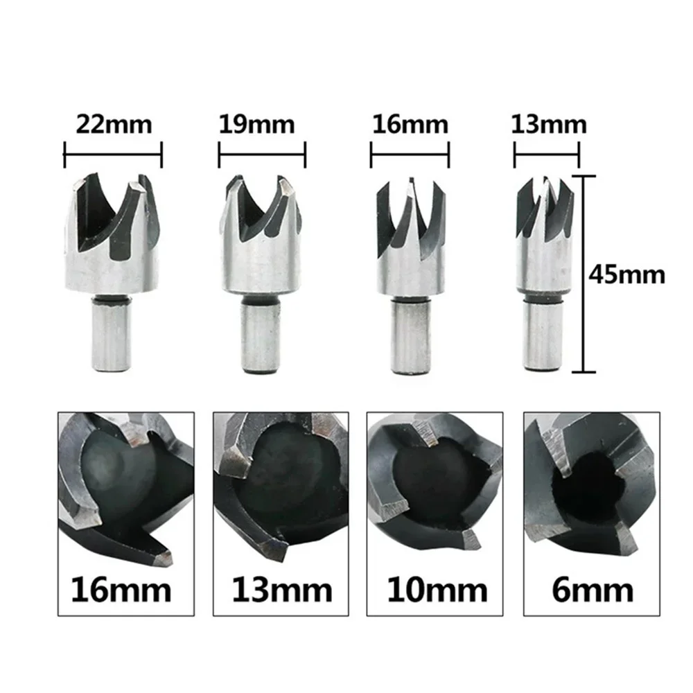 STONEGO Wood Plug Cutter Drill Cutting Tool Drill Bit Set Straight And Tapered Taper 6mm 10mm 13mm 16mm Woodworking Cor