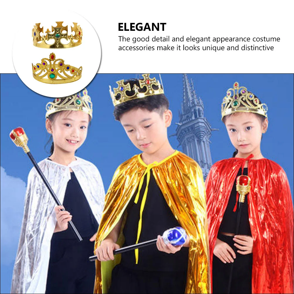 2 Pcs Crown Halloween Party Crown Ornament Party Headwear Cosplay Decor Prop Delicate Decoration Ornament