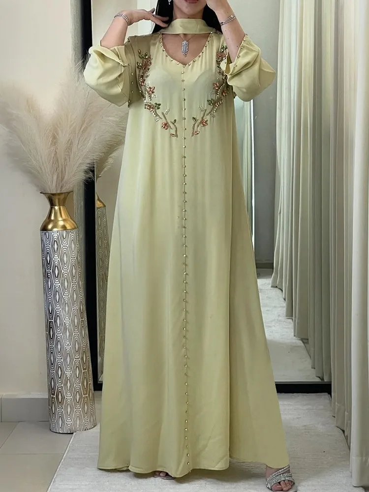 

African Dresses For Women Muslim Fashion Abayas Boubou Dashiki Ankara Outfits Evening Gown Dubai Kaftan Abaya Robe Marocaine