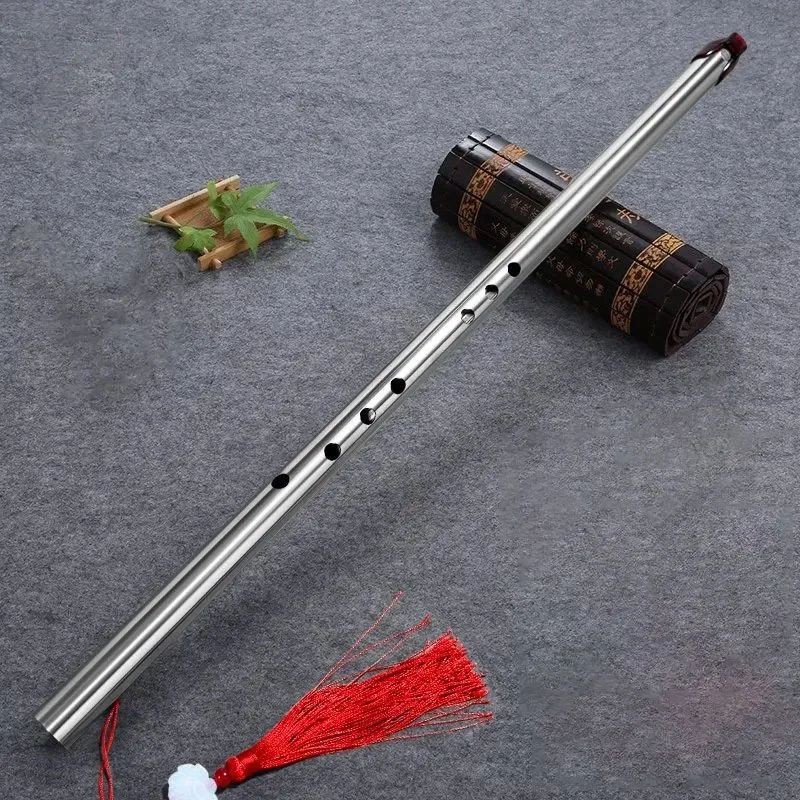 G Key Beginner Xiao 8 Hole Stainless Steel Dongxiao Professional Chinese Vertical Bamboo Flute Adult Play Woodwind Instruments