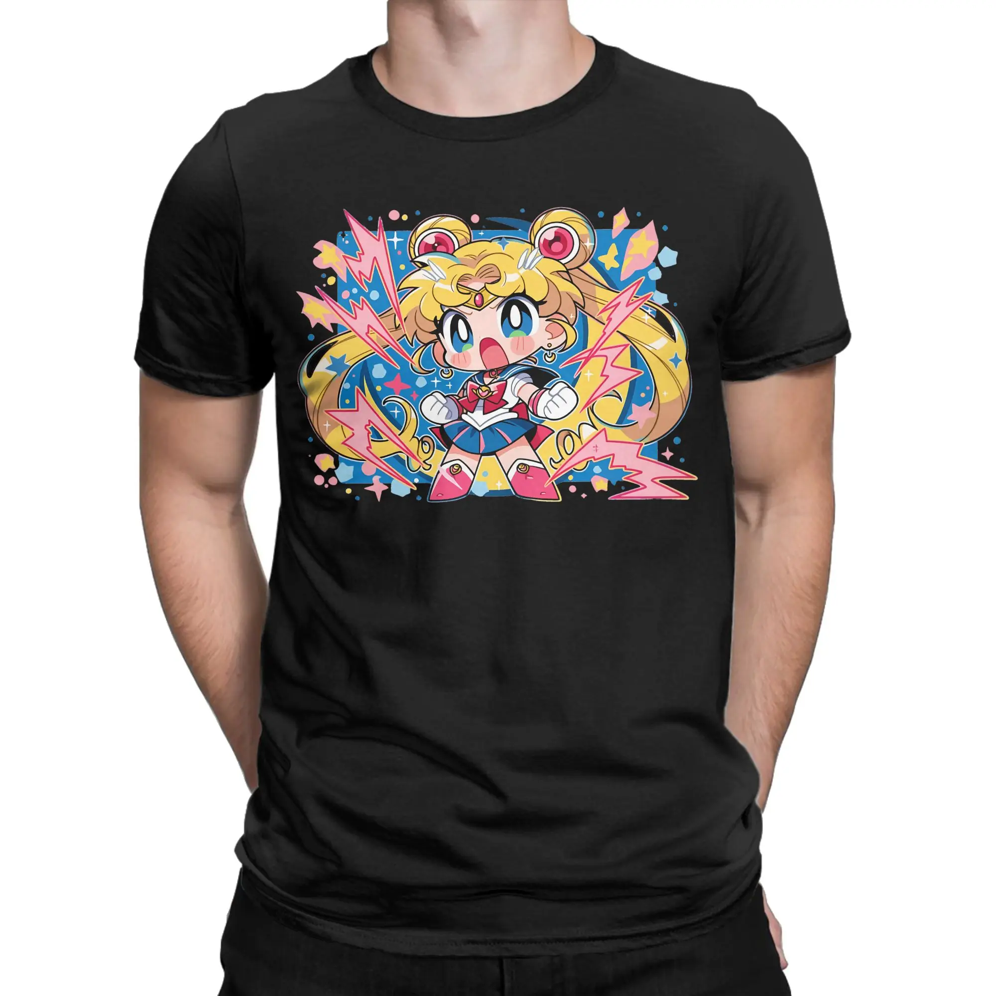 Sailors Moons Japanese Anime T Shirt  Fashion T Shirts Short Sleeve Y2K Casual Tops Summer 100% Cotton Oversize Clothes