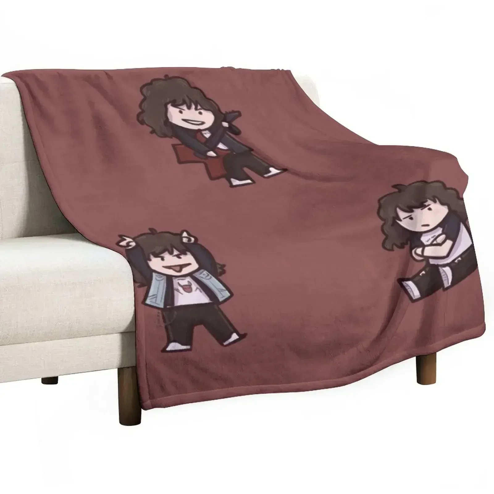 

New Eddie Munson sticker pack Throw Blanket Breathable Lightweight Blanket for Adults Kids