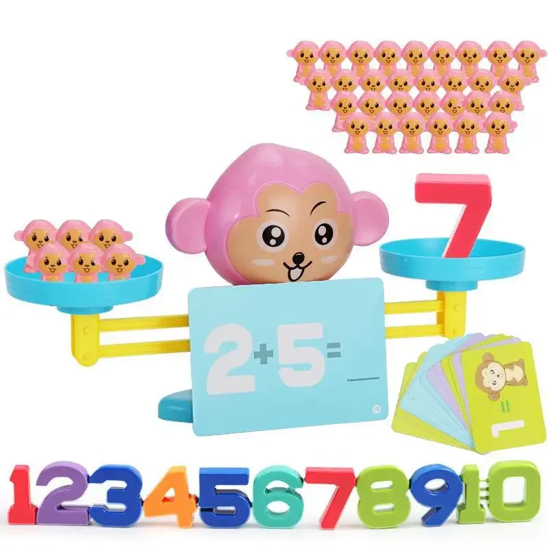 Monkey Balance Number Balance Scale Number Board Game Montessori Math Toy Scale Kids Educational Toy To Learn Add And Subtract