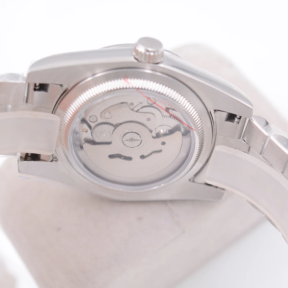 Автоматические мужские часы с логотипом 36 мм/39 мм 10 АТМ NH35, сапфировое стекло, зеленый светящийся циферблат