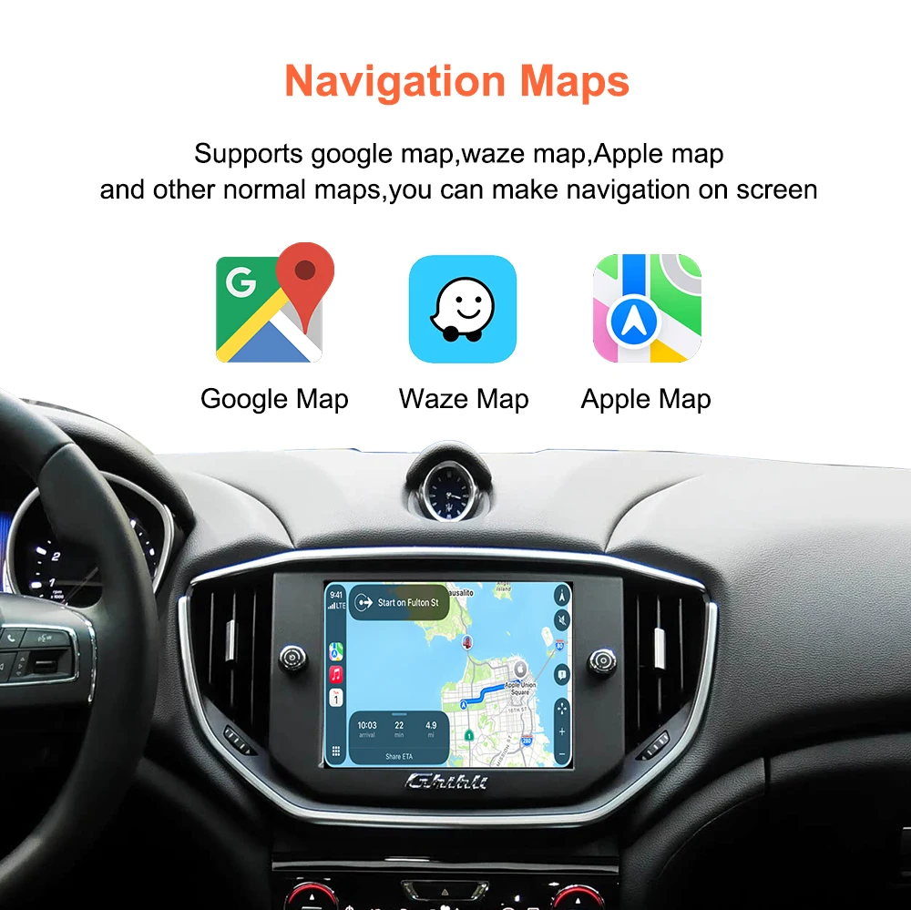 Bonroad Wireless Carplay Android Auto Interface Smart Decoder Box für Maserati Quattroporte Ghibli Airplay Mirror Retrofit Kit – Detail 9