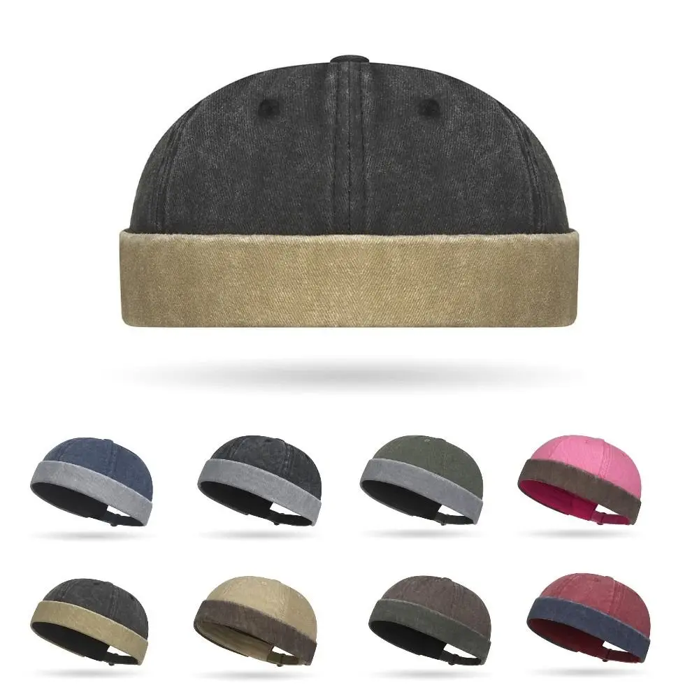 Fashion Brimless Hip Hop Hat Cotton Multicolor Beanie Street Hat Adjustable Men Skullcap Men