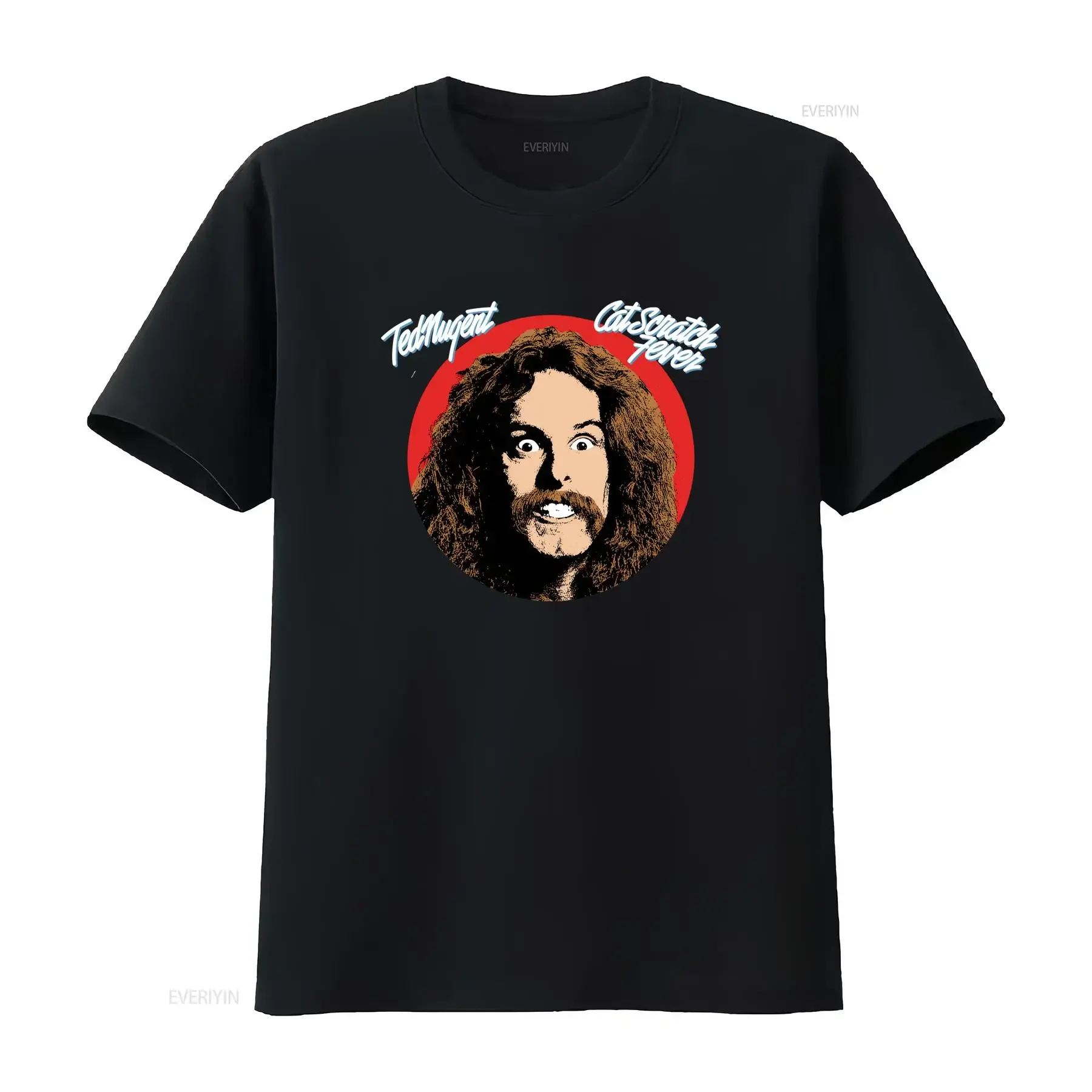 Camiseta de Algodão TED NUGENT 1977 Tour, Todos os Tamanhos S a 4XL, Design Cat Scratch Fever, Estilo Vintage Lavado, Top Fashion para Uso Diário