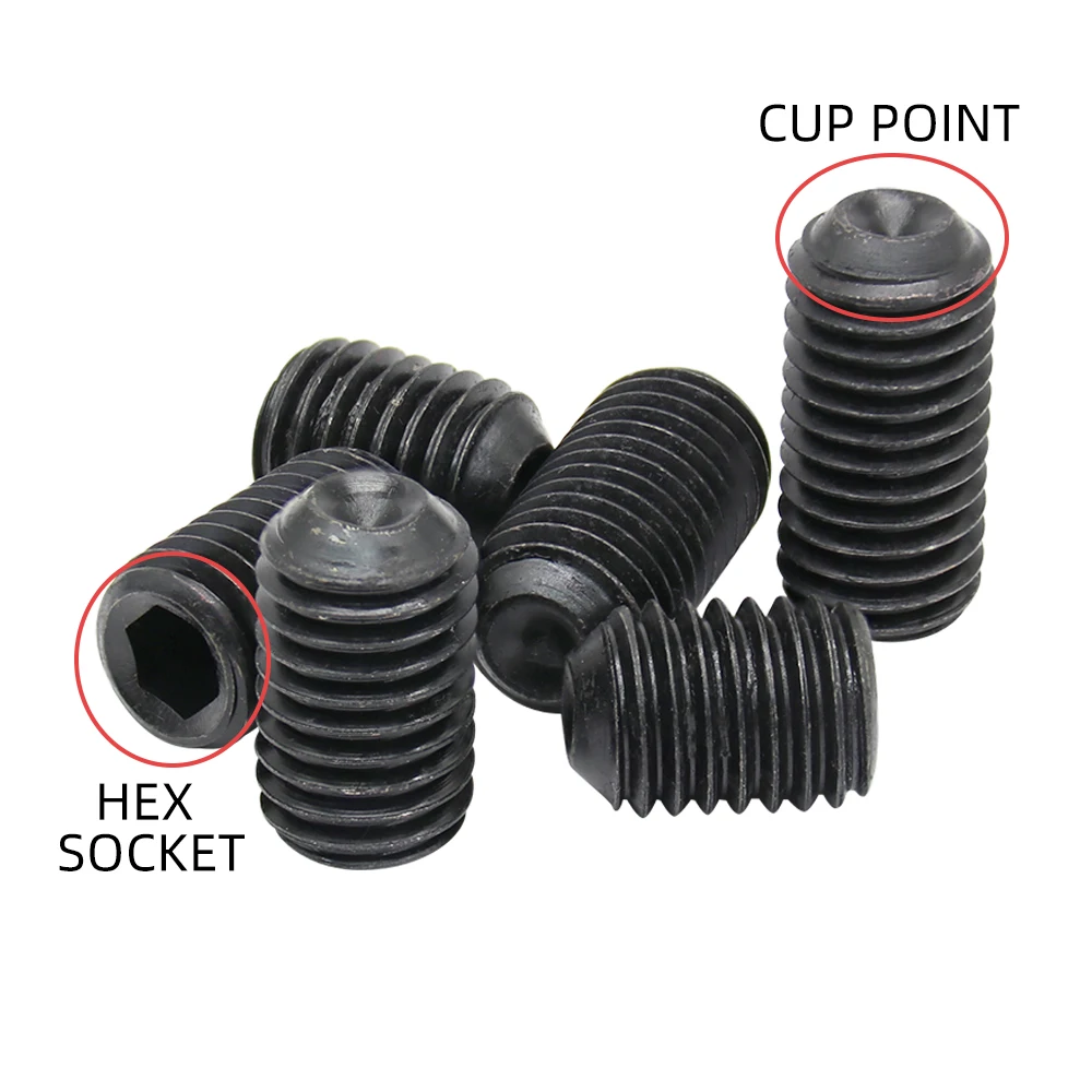 

Hex Socket Set Screws M1.6 M2 M2.5 M3 M3.5 M4 M5 M6 M8 Carbon Steel Blackening Grub ScrewGrade 12.9 Fit For Hex Socket Wrench