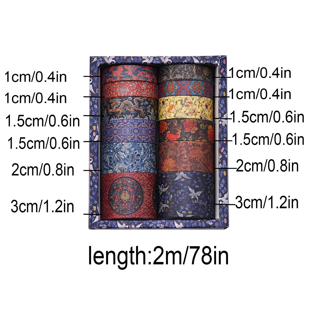 Набор из 12 рулонов винтажной – обзор и цена Washi Tape Set