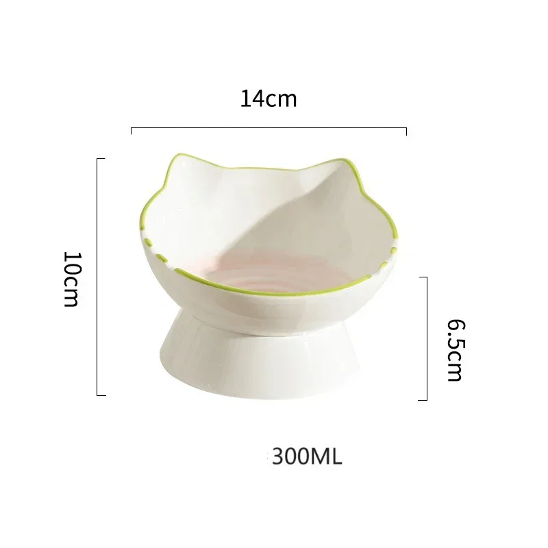 Cat bowl ceramic cute drinking water bowl cat food bowl pet bowl Raised puppy bowl Feeding Dish pet products dog accessories