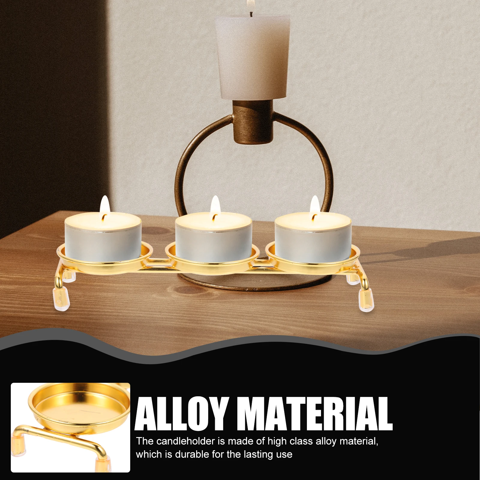 

1pc Disc Alloy Candleholders Metal Home Decor Religious Use Alloy Candleholders Party Altar Decoration