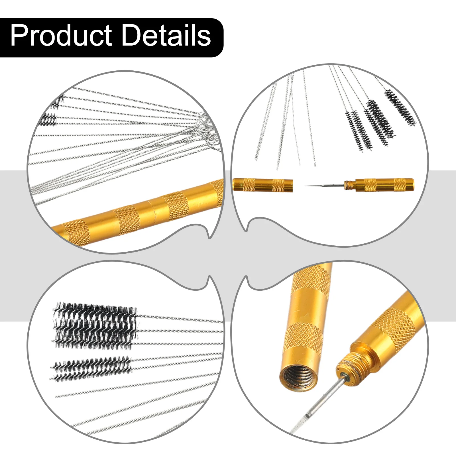 Comprehensive Car Washing Kit Adjustable Windscreen Cleaner Jet Nozzle Tool with 5 Brush Sizes for Optimal Performance
