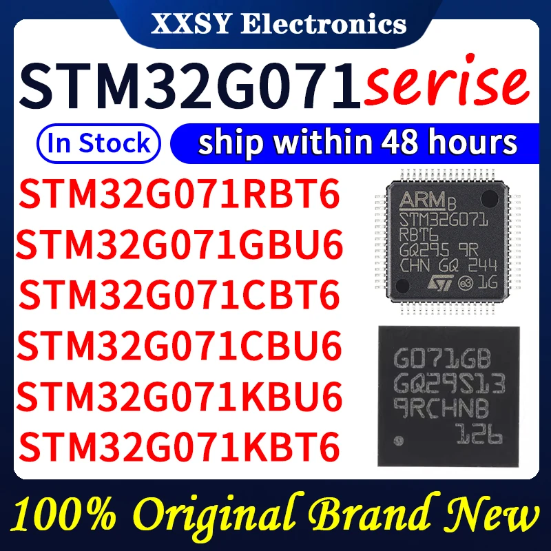 Alta Qualidade 100% STM32G071RBT6 STM32G071GBU6 STM32G071CBT6 STM32G071CBU6 STM32G071KBU6 STM32G071C8T6 Original, Novo