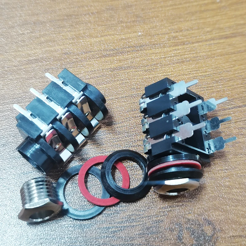 2–10 Stück 6-poliger 6,35-mm-Audio-Klinkenstecker, Panel-Mount-Stecker, 6,35–334 G, für den Anschluss von Mikrofon- und Audiogeräten – Detail 4