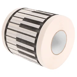 Rollo de papel higiénico para baño, servilleta decorativa con estampado de Piano, 1 unidad