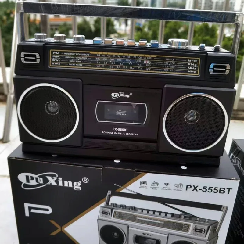 1980'S ريترو كاسيت مسجل لاعب مع Am Fm Sw متعدد الموجات راديو السيارات وقف الشريط لاعب سماعة لاسلكية تعمل بالبلوتوث بطاقة راديو Boombox