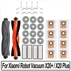 Voor Xiaomi Robot Vacuüm X20 + / X20 Plus Stofzak Mop Doek Accessoires Belangrijkste Zijborstel Hepa Filter Vervangende Onderdelen