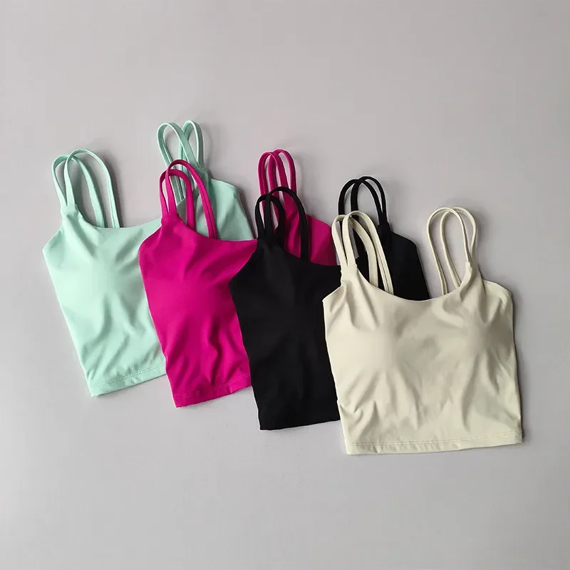 Fixed All-in-one Sports Bra for Women Gym Shock-proof Breast-retracting Running Yoga Back Fitness Quick-drying Training Vest