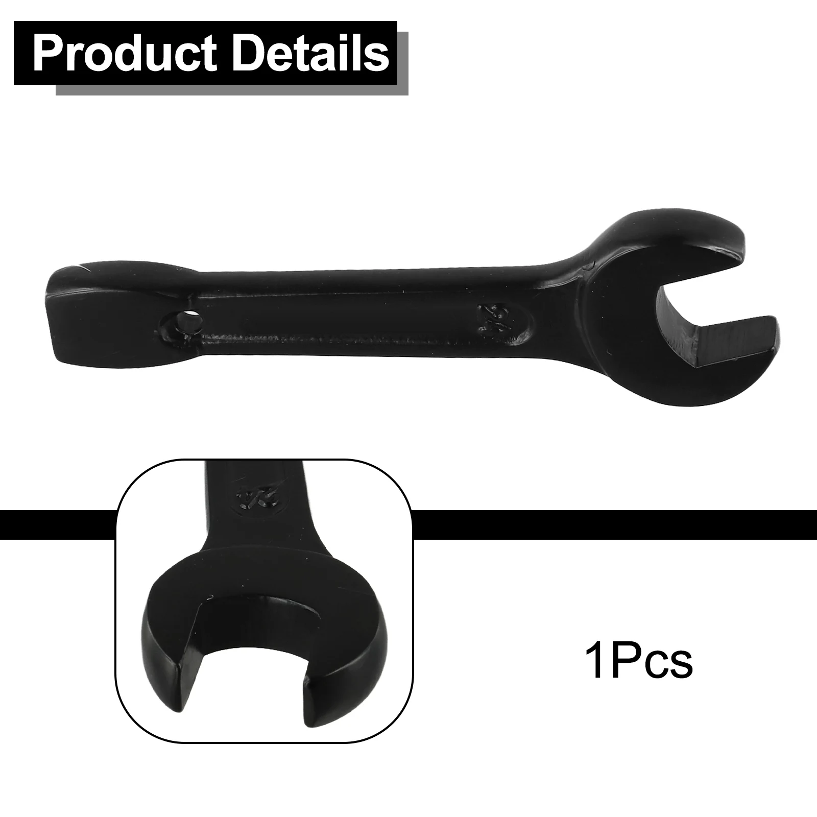24mm Open End Wrench with Carbonization Blackening Process for Rust Resistance and Thickened Tail Design for Strength