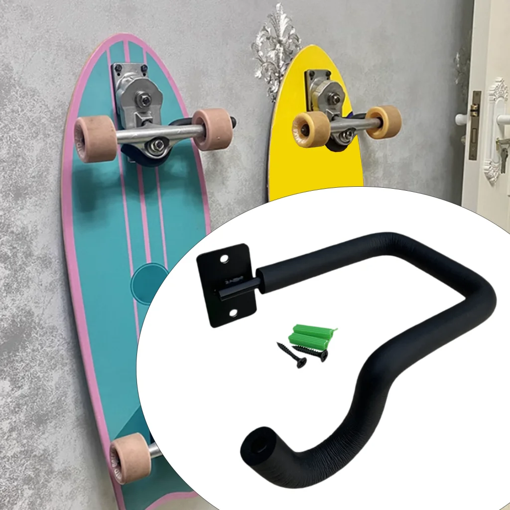 Skateboard Wall Hanger Wall Mounted Easy to Install Sturdy Storage Holder