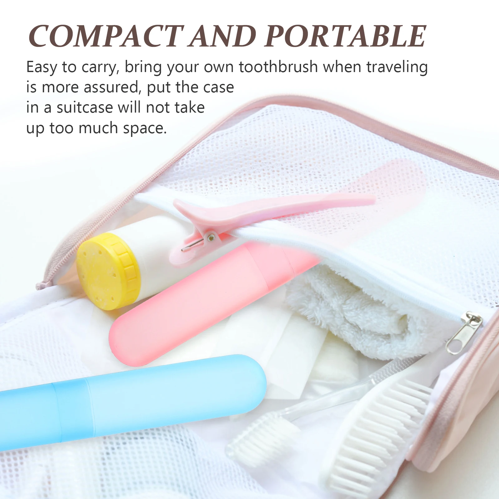 

4 Pcs Portable Toothbrush Case Travel Containers Toothpaste Cases Small Holder Holders