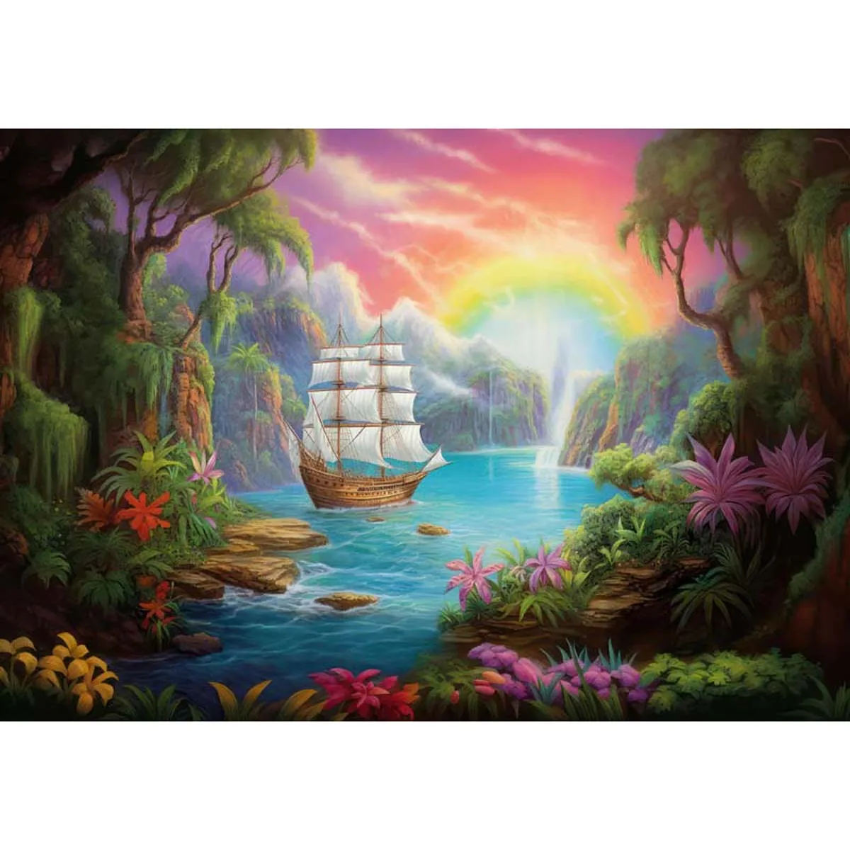 

Allenjoy We Can Fly Neverland Forest Painting Backdrop