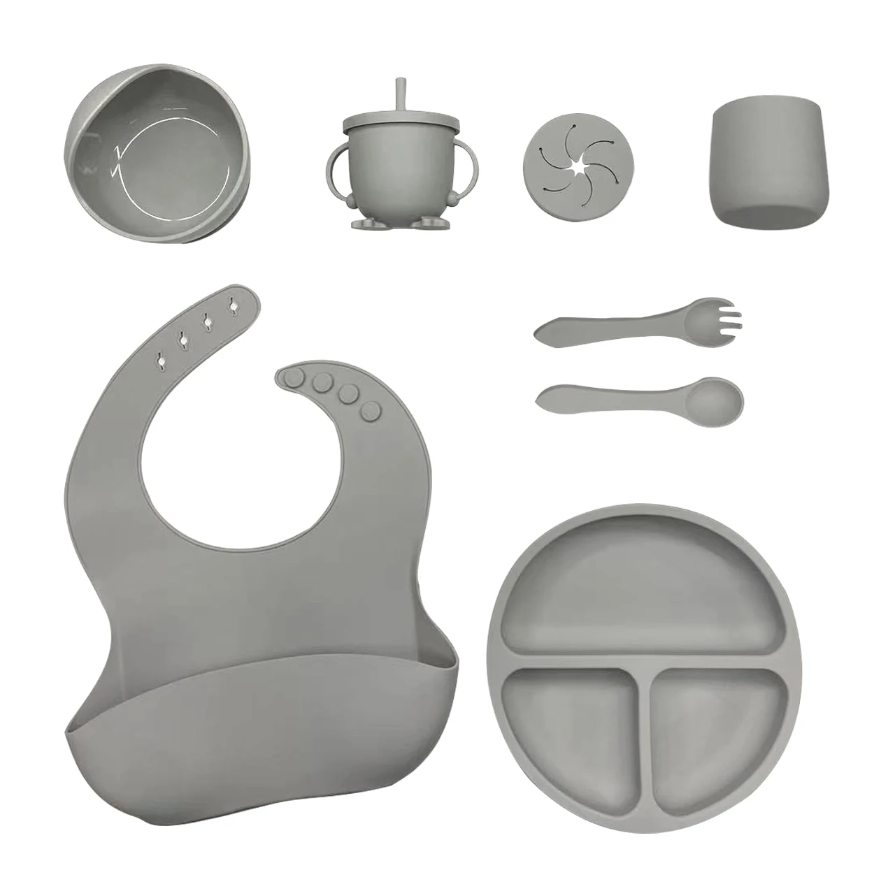 New Baby Gift Sets Printed Logo Wholesale Tableware BPA Free Baby Feeding Set