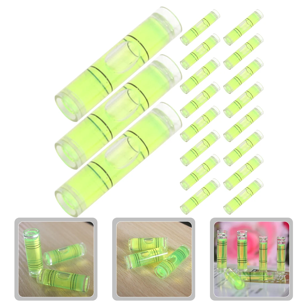 

100 Pcs Level Accessories Round Bubble Levelling Small Wall Measuring Instrument Plastic Levels Horizontal Ruler Spirit Tool