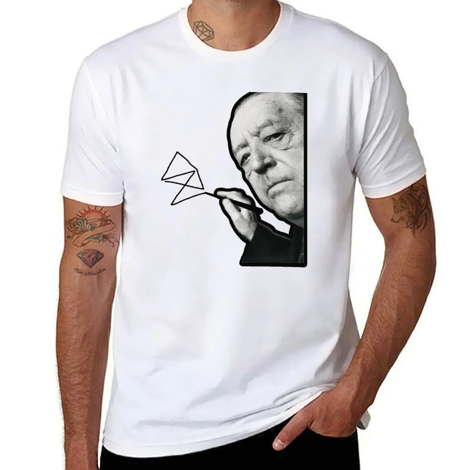 

One Continuous Line T-Shirt mens graphic t shirts man t shirts cotton T-Shirt