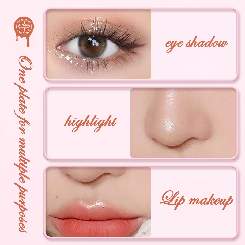 4色のアイシャドウプレート、防水性と耐汗性、大胆で明るいアイメイクを実現するさまざまな色が利用可能