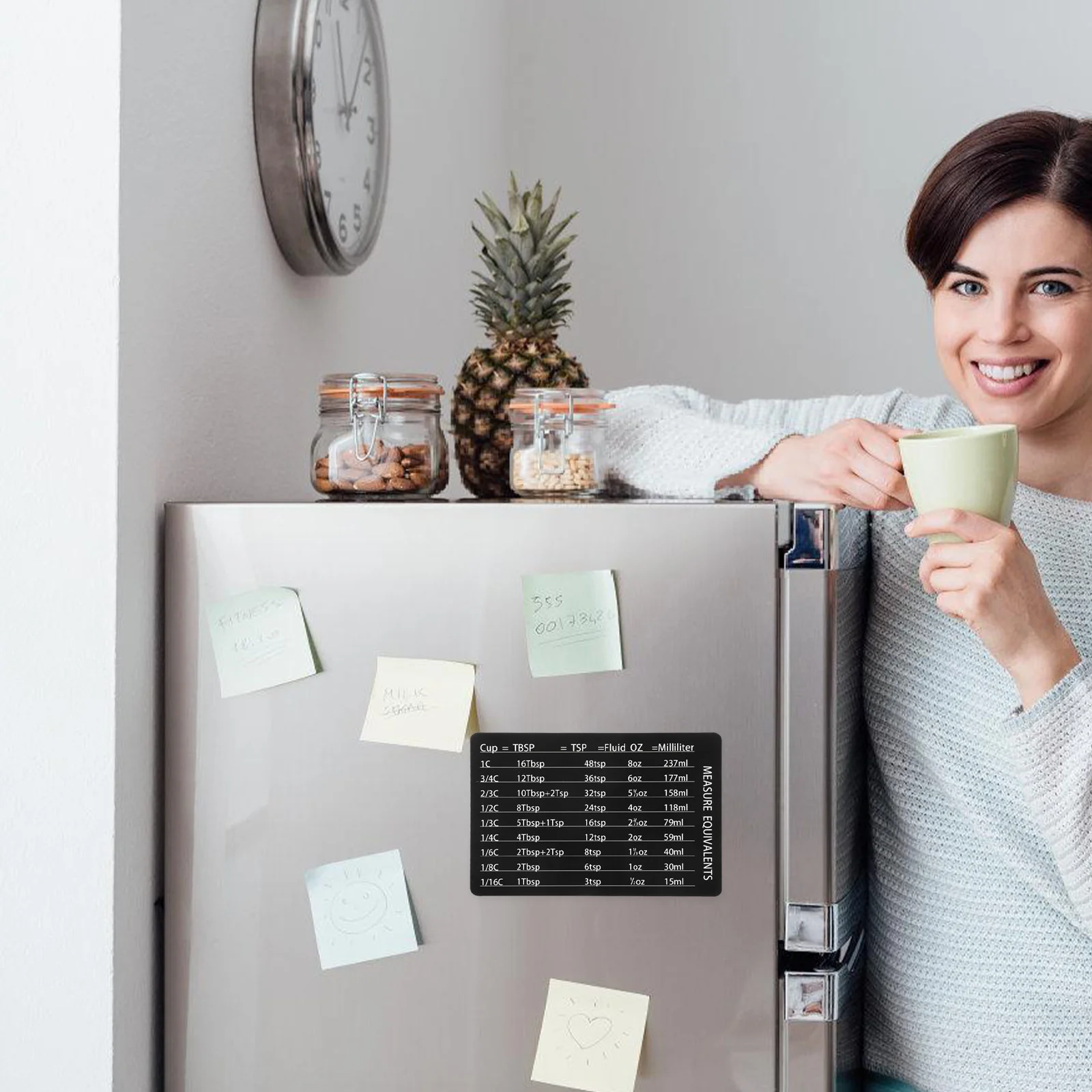 

Magnetic Kitchen Conversion Chart Pvc Baking Accessories Reusable Measurement Refrigerator Magnet