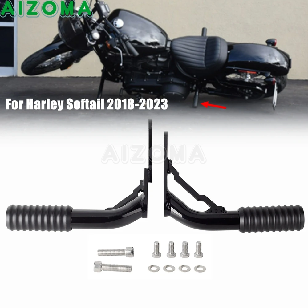 

For Harley Softail M8 Crash Bar Rear Pegs Steel Fits 2018-2023 Street Bob FXBB FXBBS Fat Bob FXFB FXFBS Low Rider Standard FXST