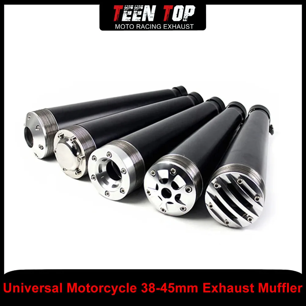 

Выхлопная система для мотоциклов Cafe Racer 38-45 мм, глушитель для Honda GG125 GN125 SR400, нержавеющая сталь, Moto Silencieux