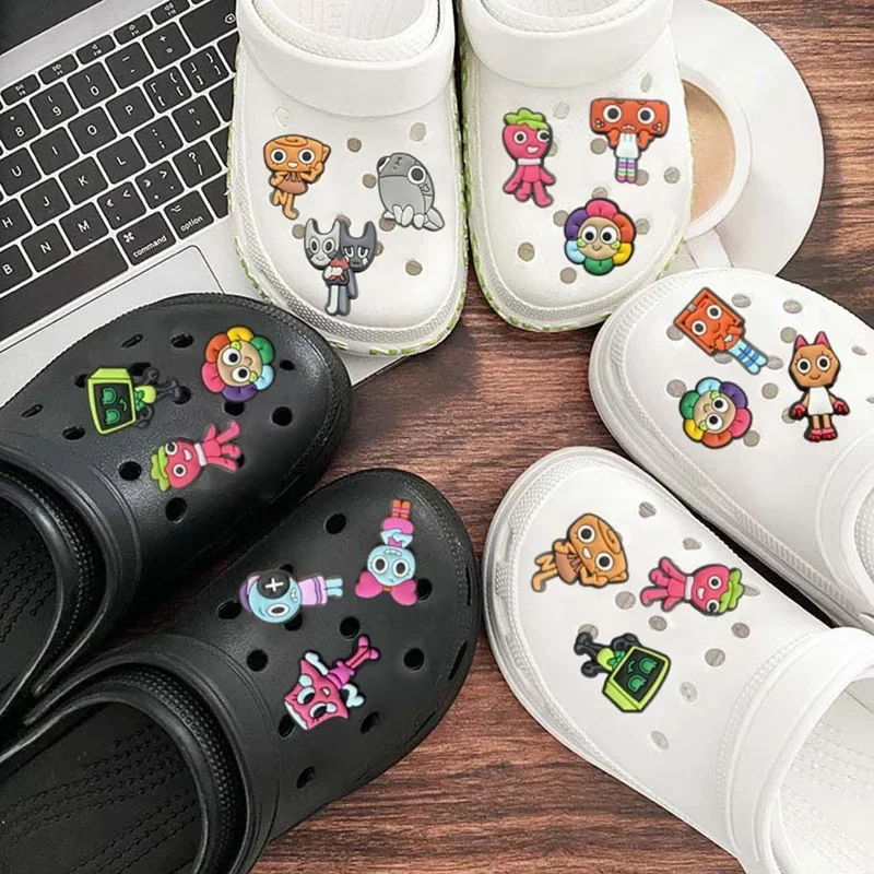 

Cartoon Mascot World Game Shoe Charms PVC Decorations Assorted Styles Detachable Waterproof Summer Gift for Kids Adults