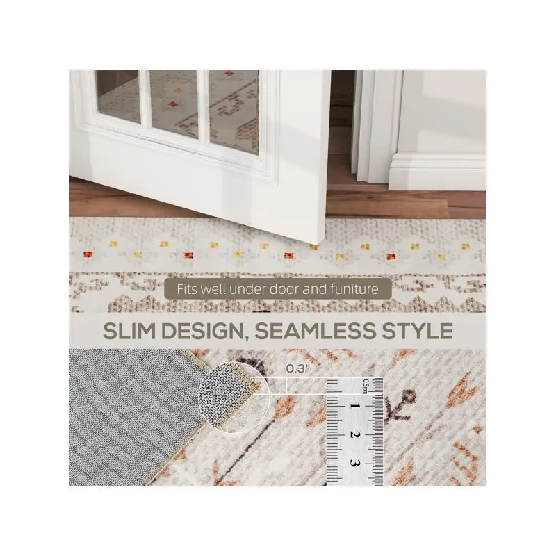 Comodo tappeto multicolore per soggiorno, camera da letto, ufficio - Design morbido e resistente