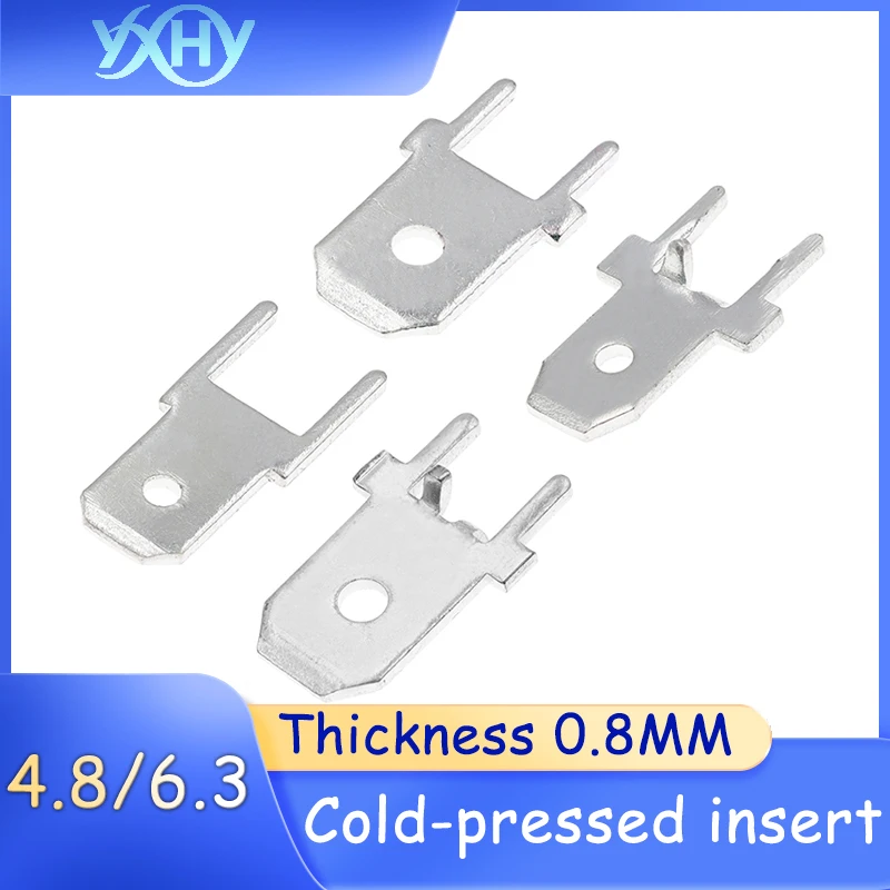 

6.3*0.8 Terminal solder tab PC board pin cold-press terminal 4.8/6.3 PCB male pin