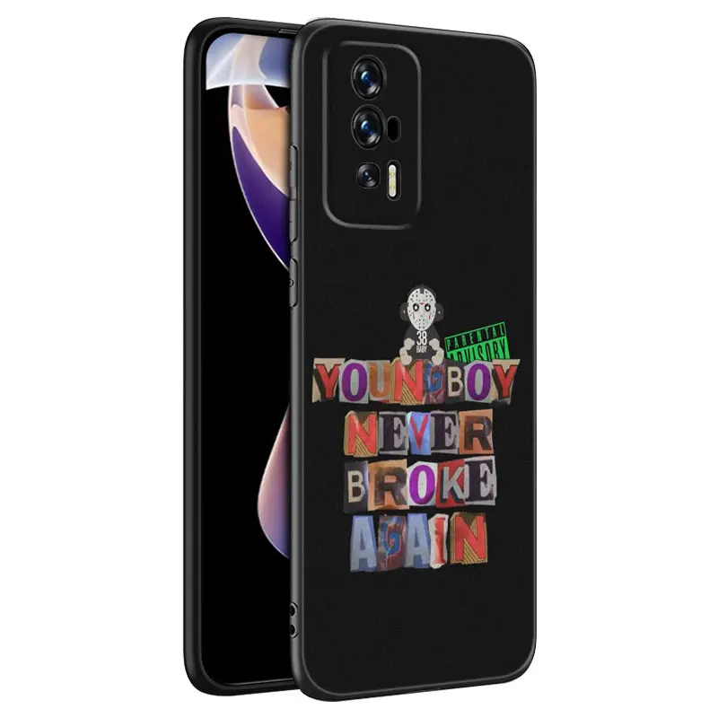 Youngboy Never Broke Again Black Silicone Phone Case For Xiaomi Redmi 9 9A 10A 9C 10C 12C 13C 5G 9T 10 Prime A1 A2 Plus