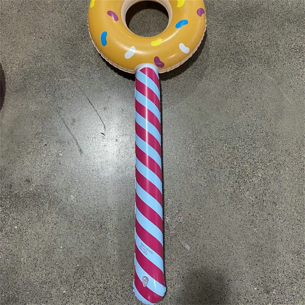 Candy Theme Inflatable Donut Donut รูปร่างหวานโดนัท Inflatable บอลลูน Sticks Bright สีขนาดใหญ่โดนัทบอลลูน