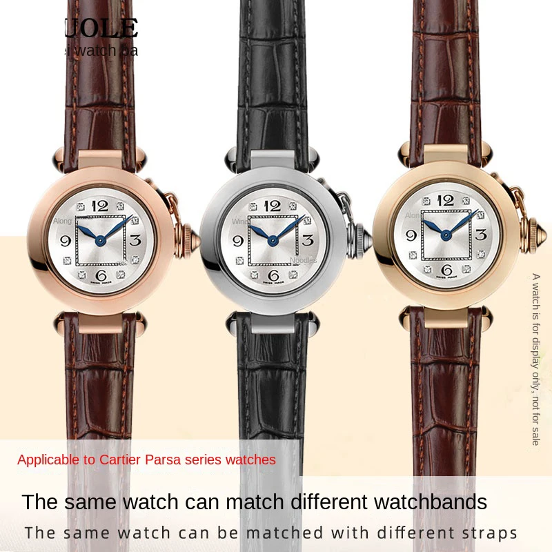 Ремешок из коровьей кожи для Cartier Pasha Special Notch, ремешок для часов для мужчин и женщин, воловья кожа 20x12 мм, 18x10 мм, браслет, шатун