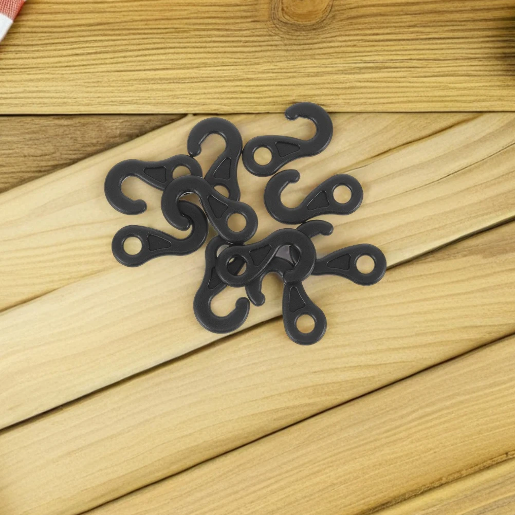 

15pcs Outdoor Tent Hooks Plastic Rope Hangers Portable Durable Wind Resistant Camping Hook Secure Tent Setup Lamp Hanging Easy