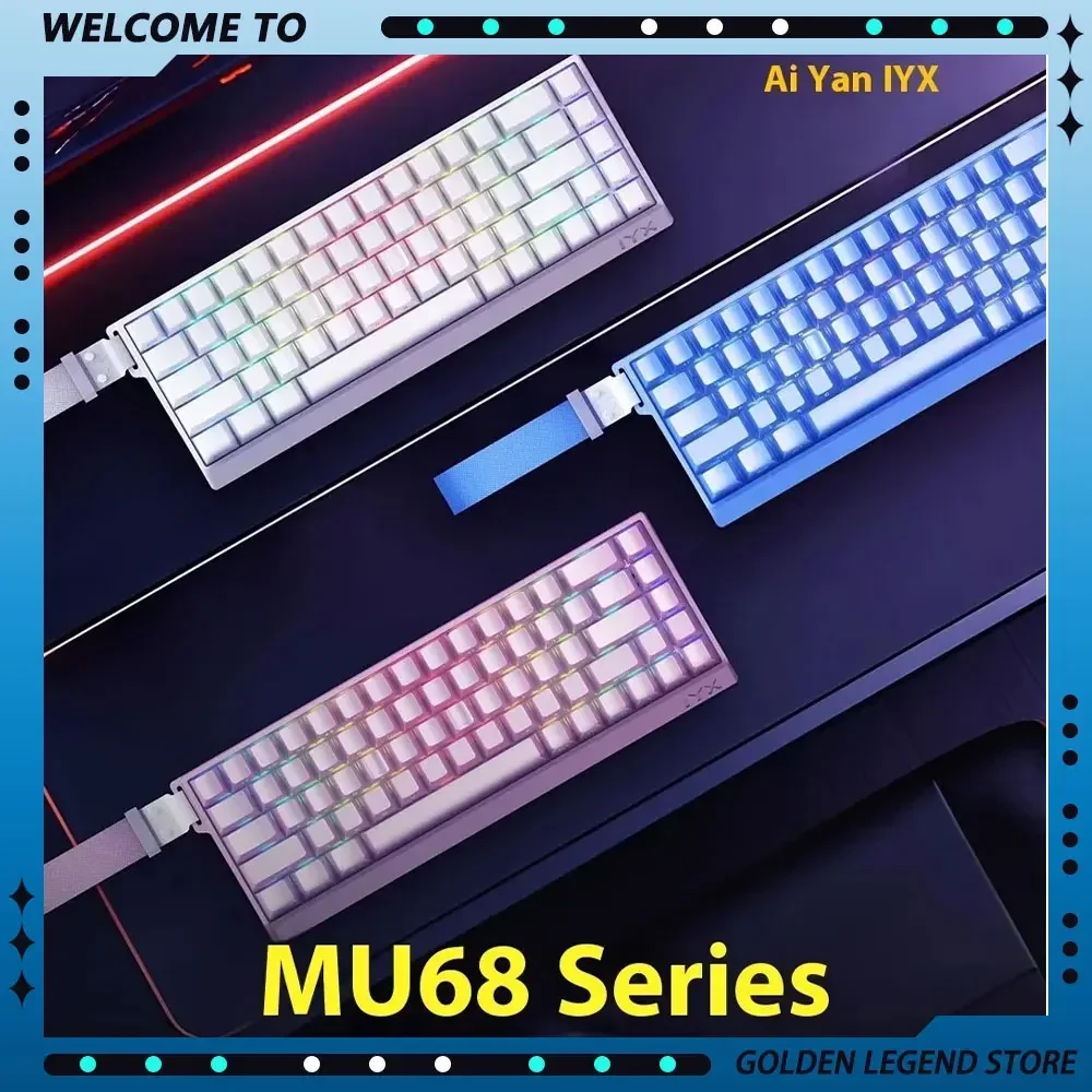 IYX Mu68 Ultra Mu68 Ultra Gaming Mechanical Keyboard Hot Swap Magnetic Switch Wired RGB Backlit Customized E-Sports Accessories