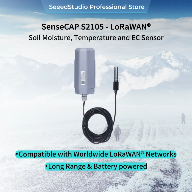 SenseCAP S2105 - LoRaWAN® Soil Moisture, Temperature and EC Sensor