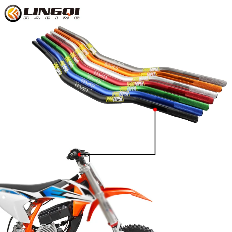 LINGQI RACING Motorcycle Body Systems 22mm 7/8\'\' Protaper Handlebar EVO Handle Bar For Motocross Off Road Universal Parts