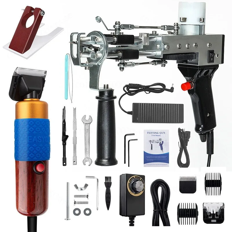 2 In 1 Tufting Gun Kit Electric Carpet Tufting Gun With Electric Trimmer For Rug Making DIY Craft