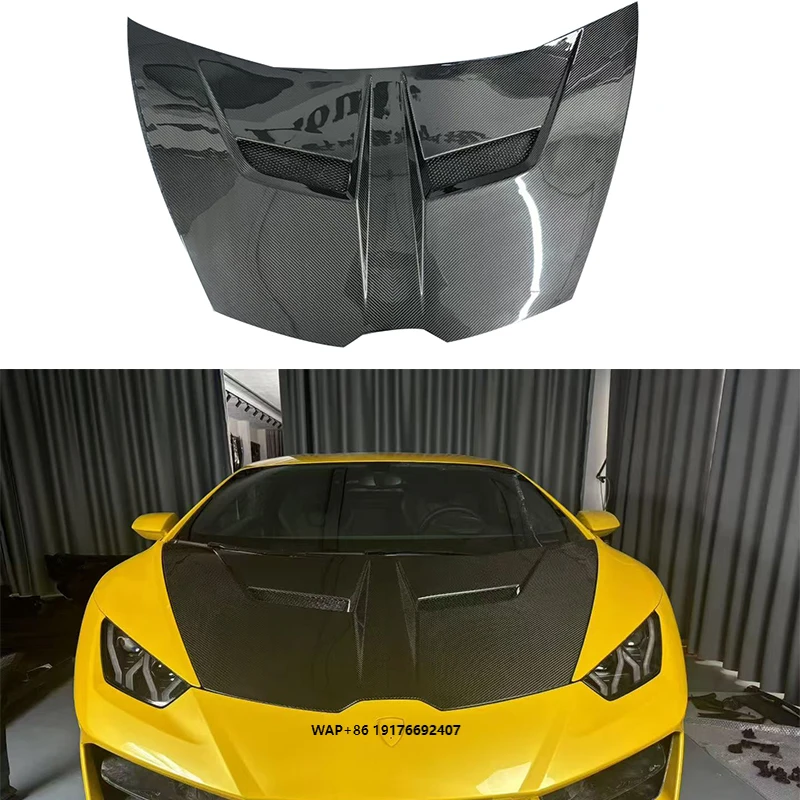 

High Quality V Style Dry Carbon Fiber Engine Hood forlamborghini Huracan LP610 LP580 EVO Upgrade Dry Carbon Fiber Engine Cover