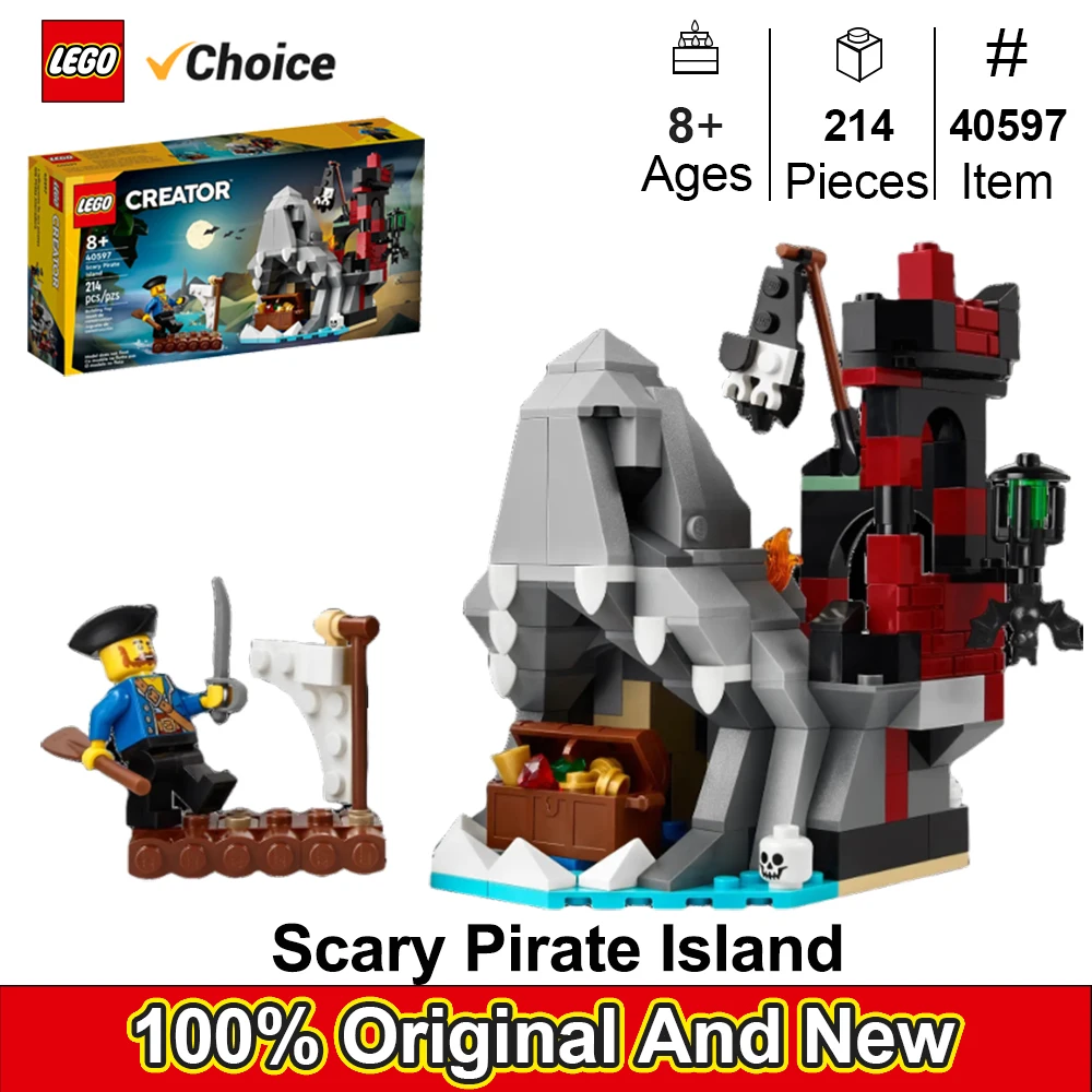 

LEGO 40597 Scary Pirate Island GWP Building Set Celebrate Halloween – This LEGO® Creator toy for kids 214PCS
